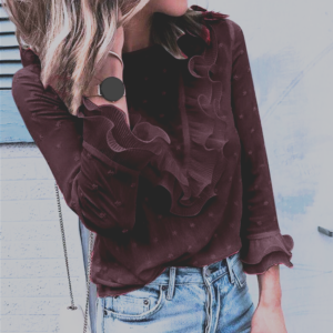 Comprar Blusa Boho Burgundy Con Vuelos – Edición Chic en Chile - Vista 1